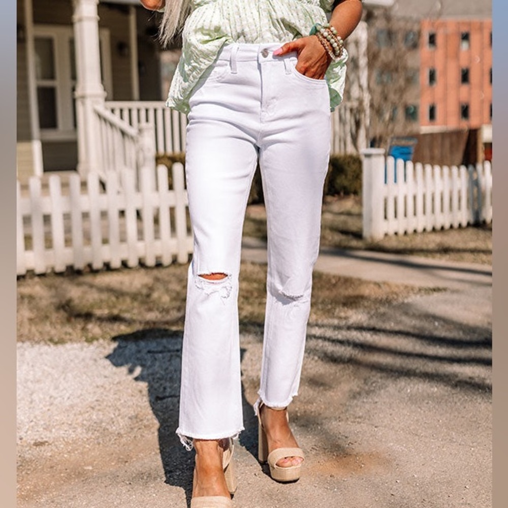 NWT Vervet Jeanne High-Rise Stretch Slim Straight Denim